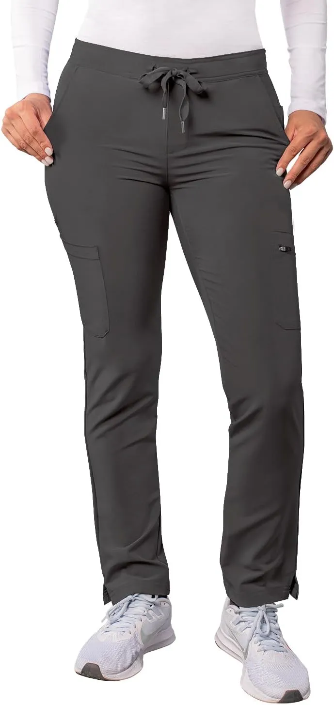 Adar Addition Scrubs for Women - Skinny Leg Cargo Drawstring Scrub Pants