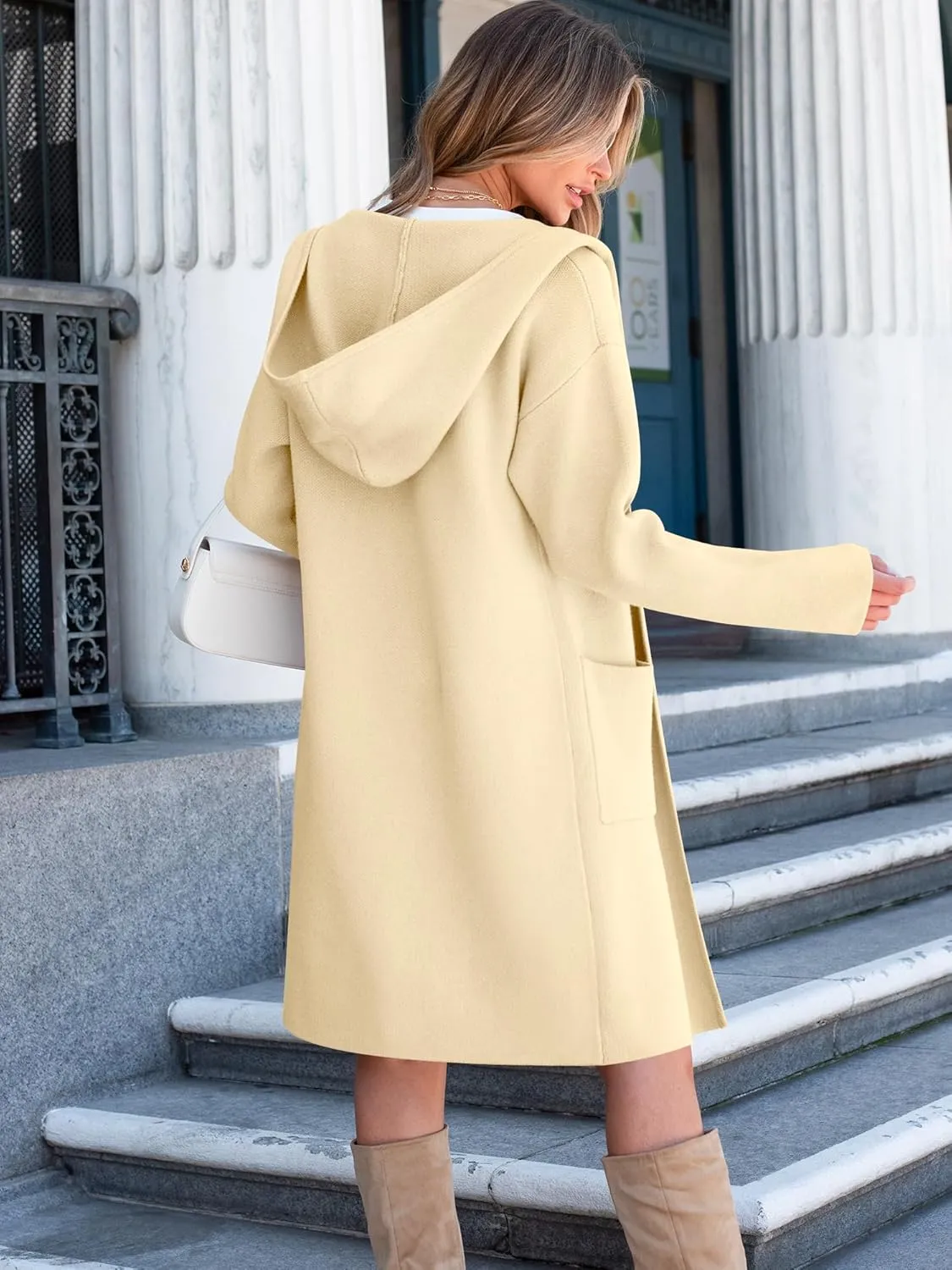 ANRABESS Women Cardigan Open Front Oversized Casual Knit Hoodie Sweater Coatigan Lady Coat 2025 Fall Trendy Outerwear