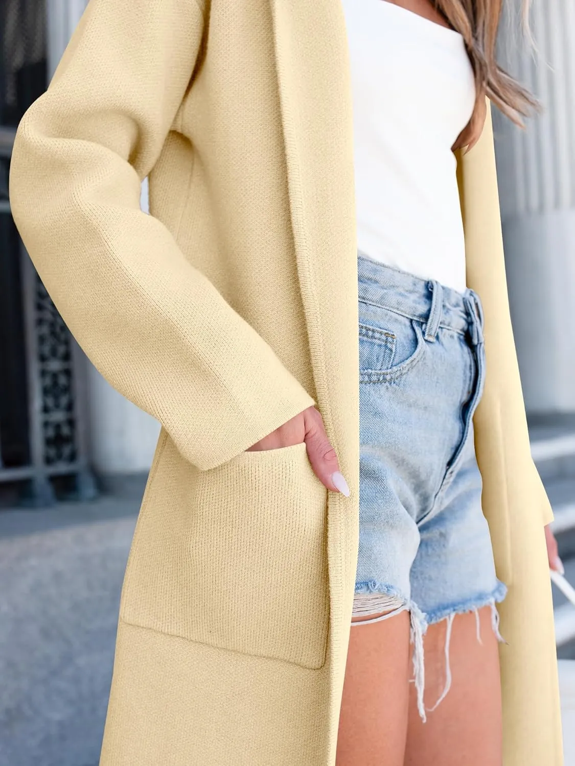 ANRABESS Women Cardigan Open Front Oversized Casual Knit Hoodie Sweater Coatigan Lady Coat 2025 Fall Trendy Outerwear