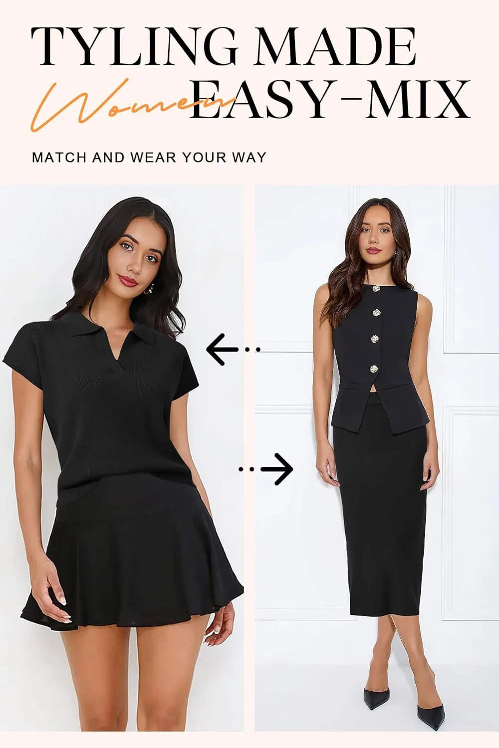 Arach&Cloz Summer Skirt Sets Women 2 Piece Knit Outfits Short Sleeve Polo Shirts 2025 Fashion Midi Skirt Matching Sets