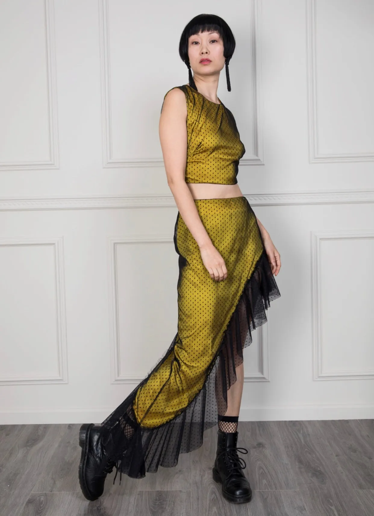 Augusta asymmetric skirt