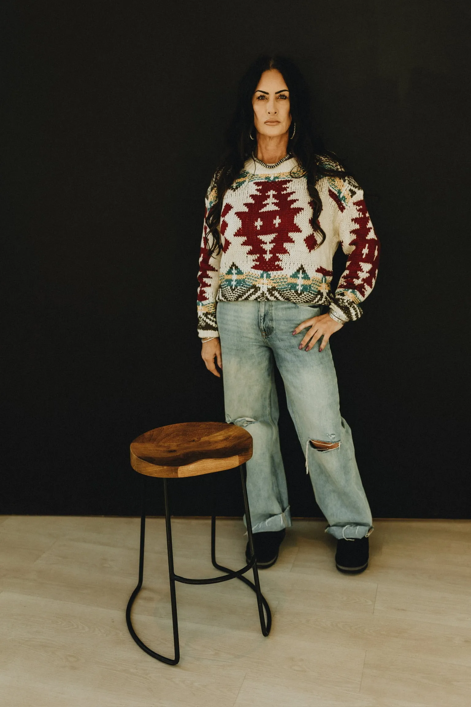 Aztec Jacquard pattern sweater