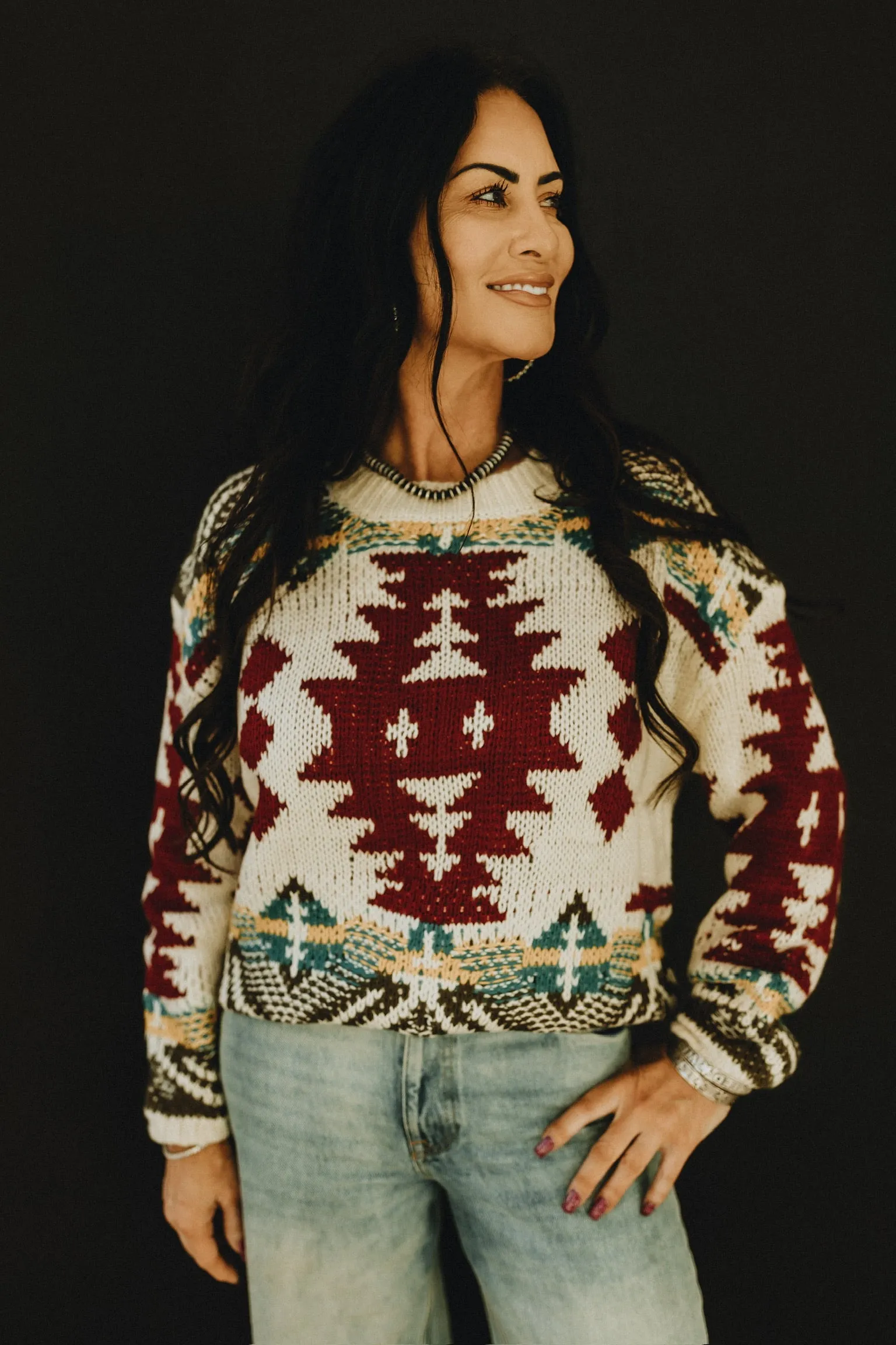 Aztec Jacquard pattern sweater