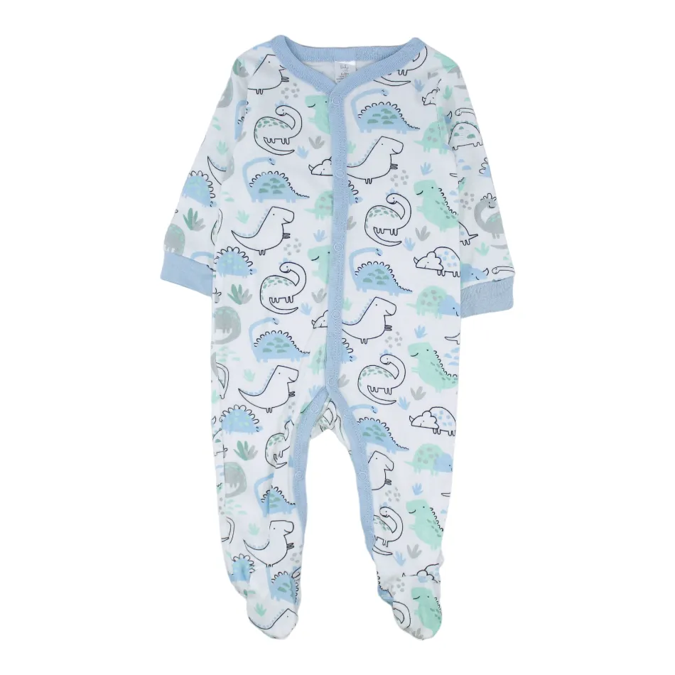 Baby Kiss 2 Pc Footed Sleeper & Bibs Set - Roarsome