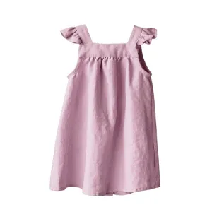 Bella Linen Girls Dress 18m - 6Y (4 Colors)