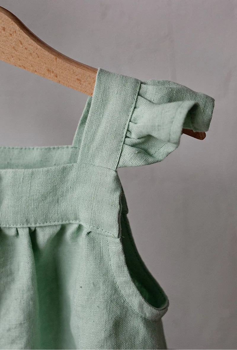 Bella Linen Girls Dress 18m - 6Y (4 Colors)
