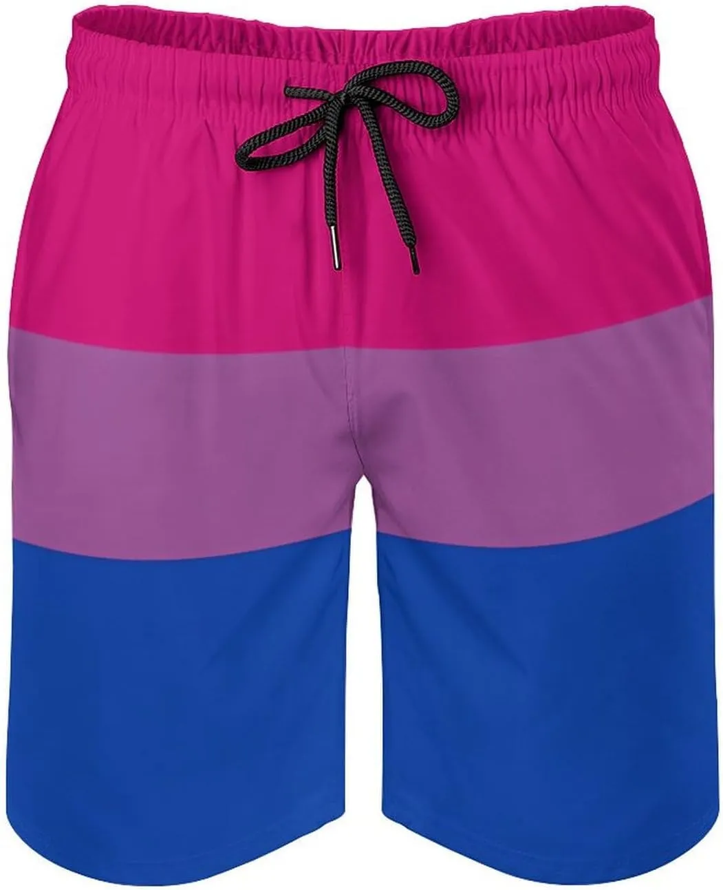 Bisexual Proud Flag Men's Swim Trunks Quick Dry Bathing Suit Swimming Board Shorts Beach Swimwear