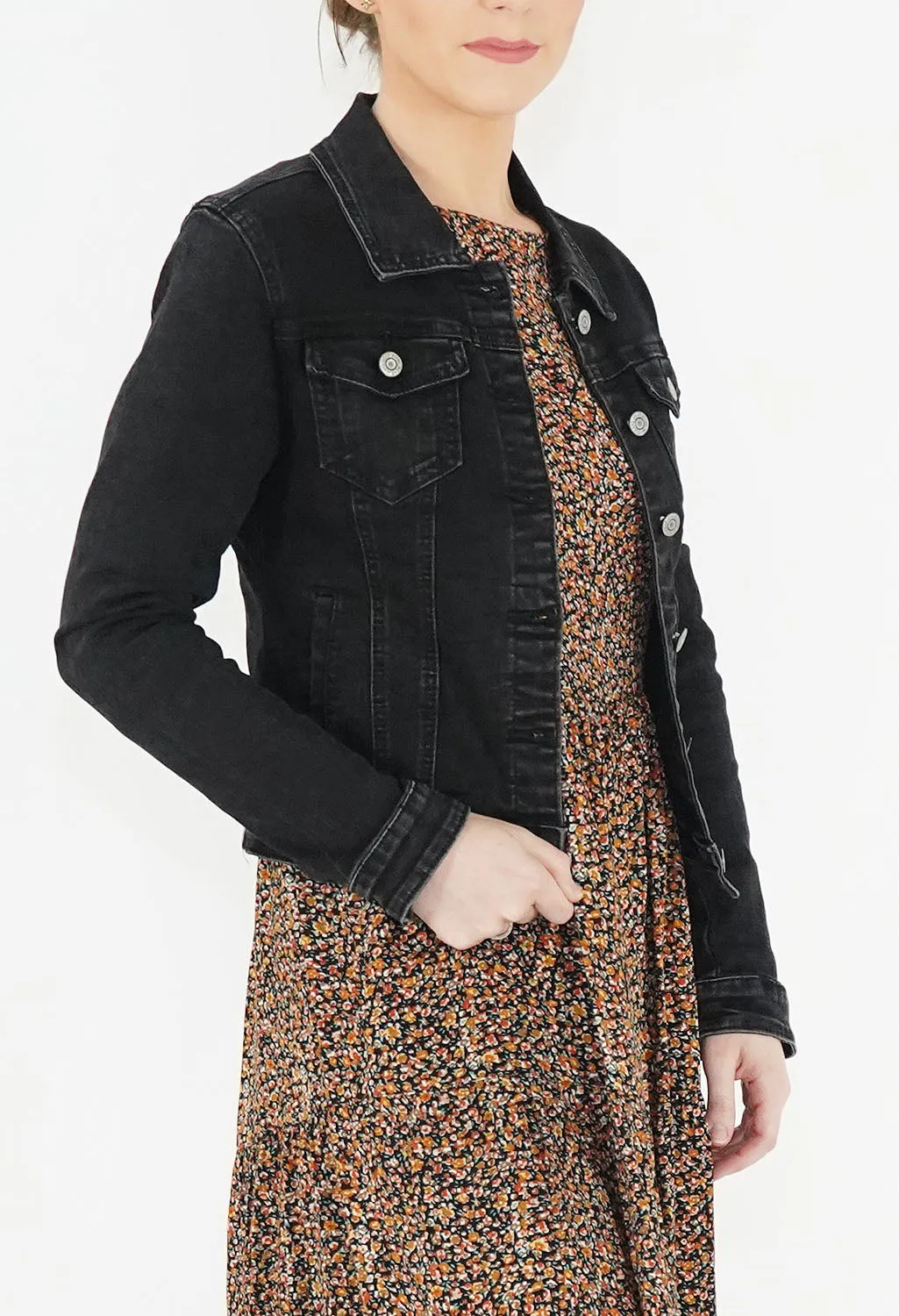Black Classic Denim Jacket