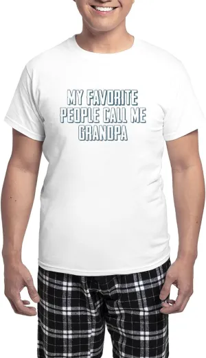 CafePress My Favorite People Call Me Gr Men's Light Pajamas Men's Novelty Light Pajama Set, Comfortable PJ Sleepwear