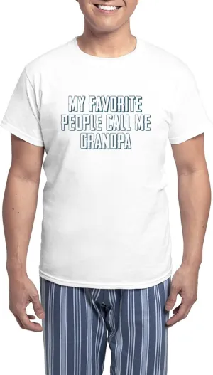 CafePress My Favorite People Call Me Gr Men's Light Pajamas Men's Novelty Light Pajama Set, Comfortable PJ Sleepwear