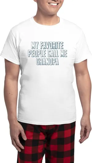 CafePress My Favorite People Call Me Gr Men's Light Pajamas Men's Novelty Light Pajama Set, Comfortable PJ Sleepwear