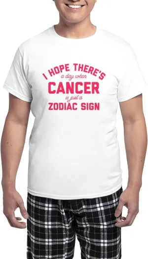 CafePress When Cancer Is Just A Zodiac Men's Light Pajamas Men's Novelty Light Pajama Set, Comfortable PJ Sleepwear