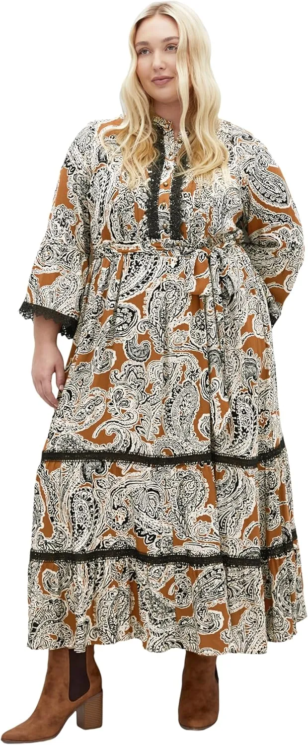 City Chic Women's Apparel Women's Maxi Camille PRT