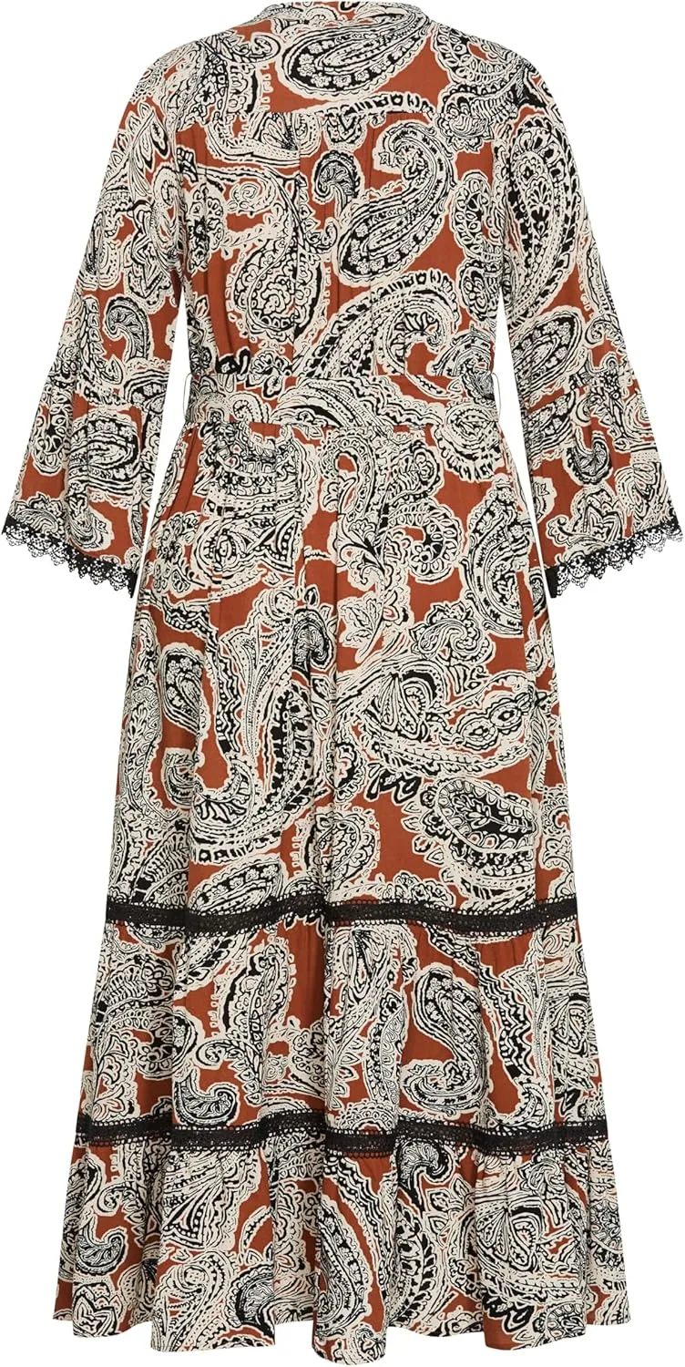 City Chic Women's Apparel Women's Maxi Camille PRT
