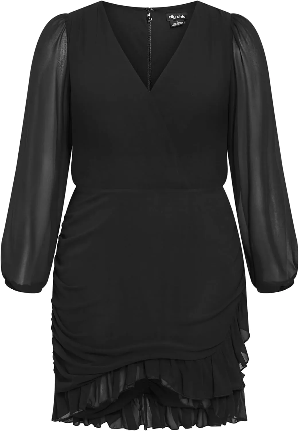 City Chic Women's Kitty V Neck Mini Dress
