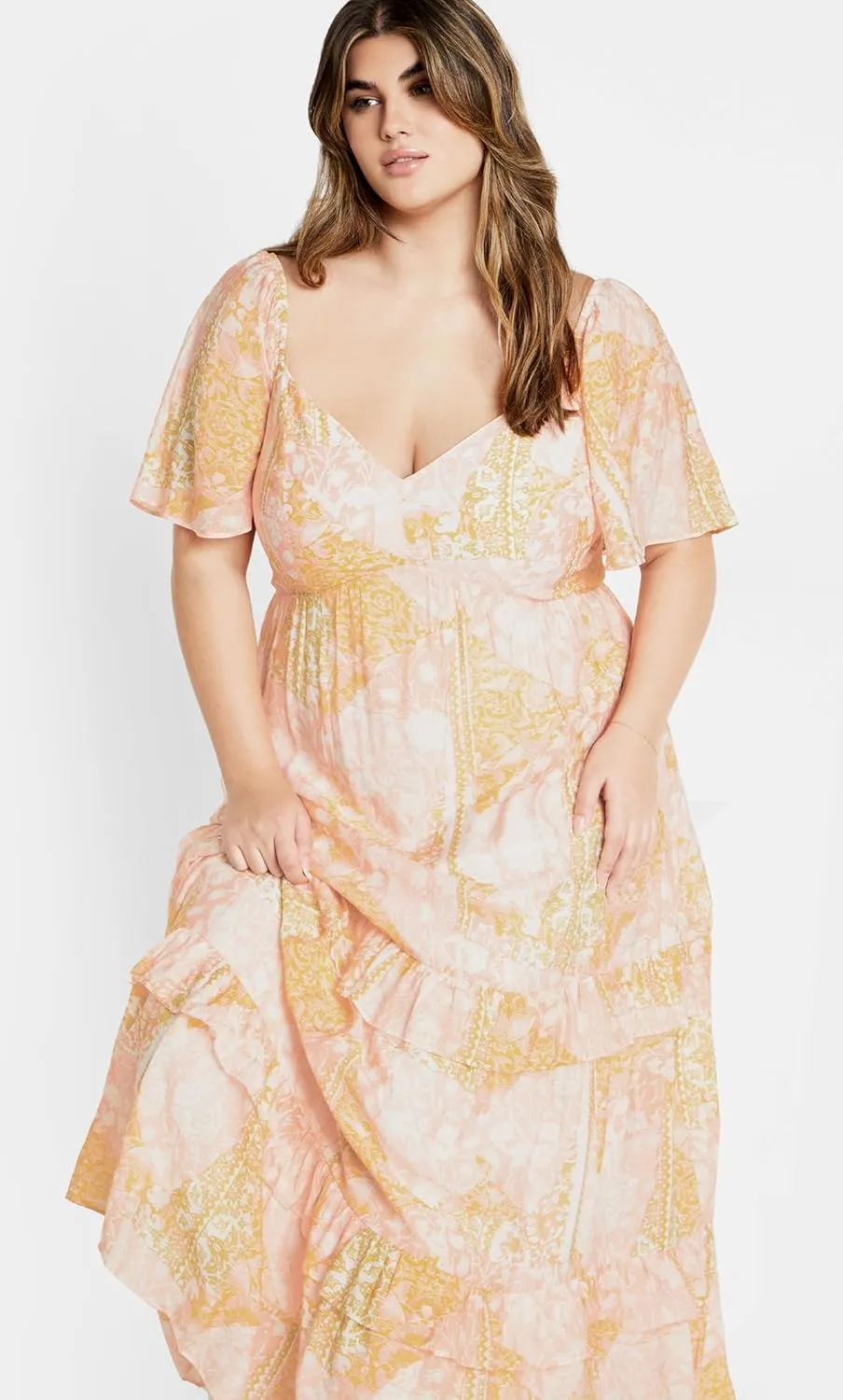 City Chic Women's Marci Print Maxi Dress