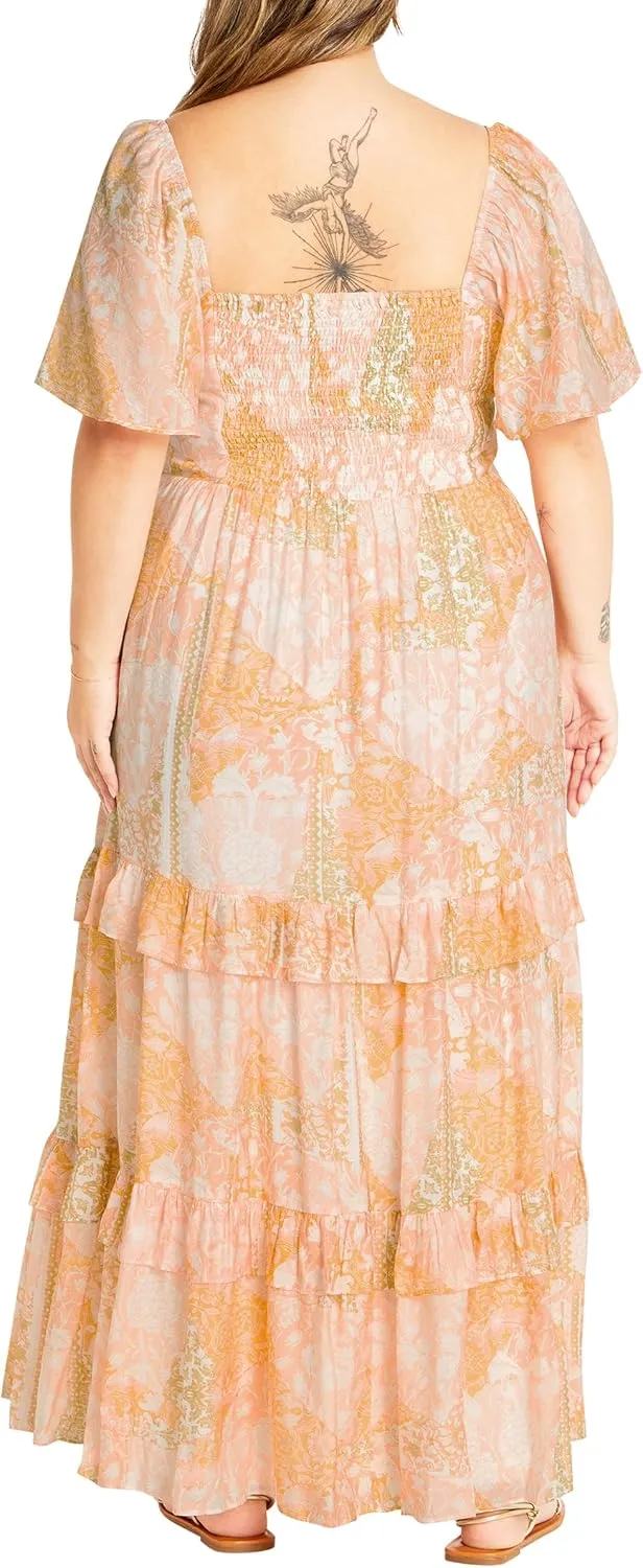 City Chic Women's Marci Print Maxi Dress