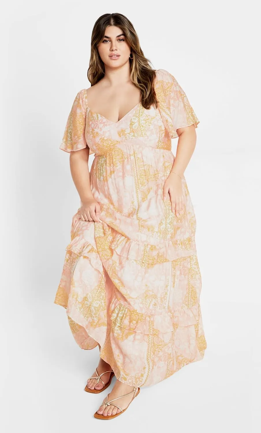 City Chic Women's Marci Print Maxi Dress