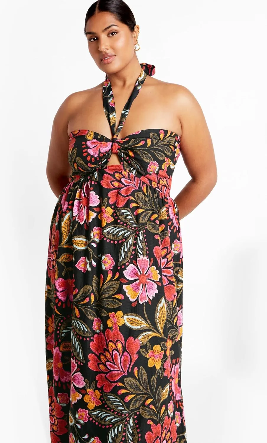 City Chic Women's Peta Print Maxi Dress