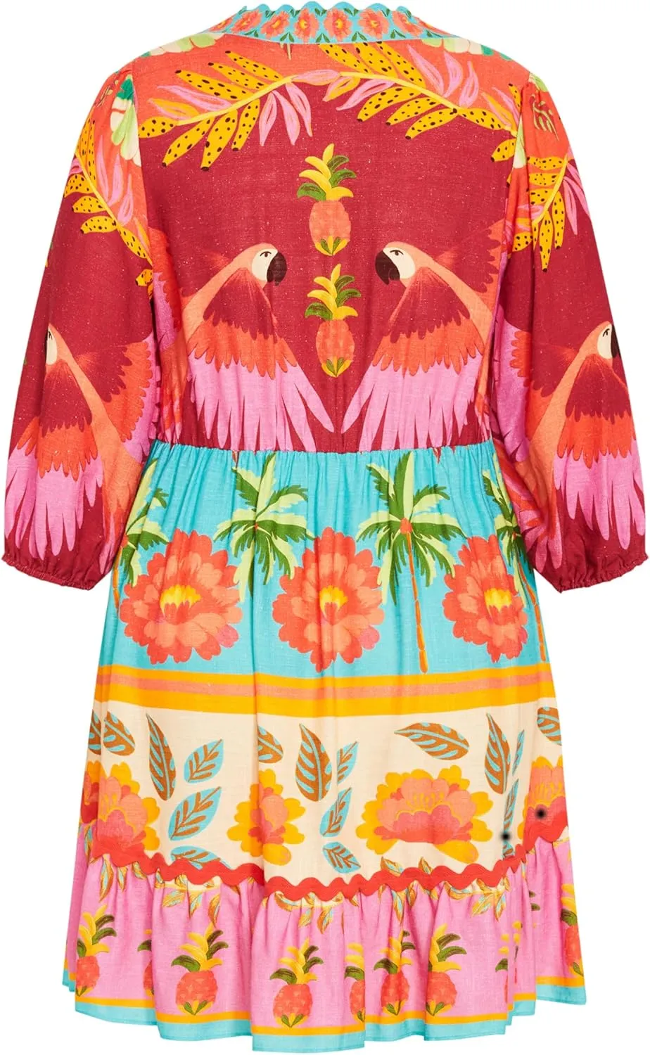 City Chic Women's Plus Size Cabana Mini Placement Dress