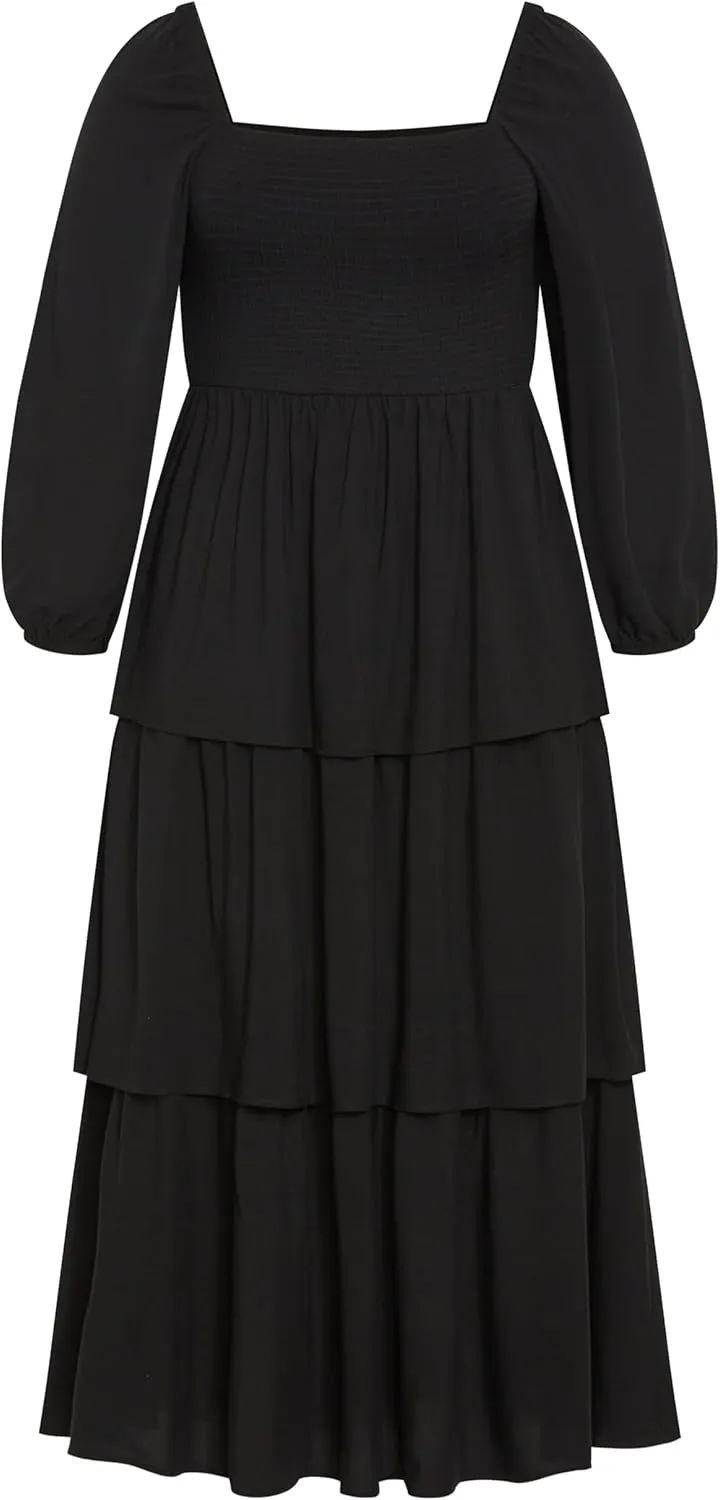 City Chic Women's Plus Size Dahlia Tiered Maxi Dress