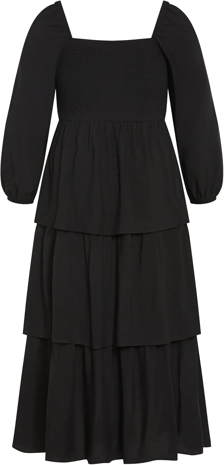 City Chic Women's Plus Size Dahlia Tiered Maxi Dress