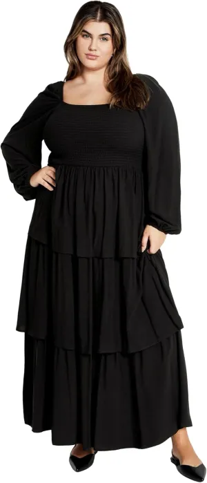 City Chic Women's Plus Size Dahlia Tiered Maxi Dress