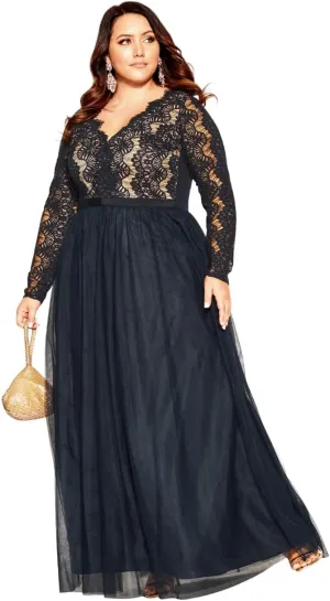 City Chic Women's Plus Size Maxi Dress - Rare Beauty