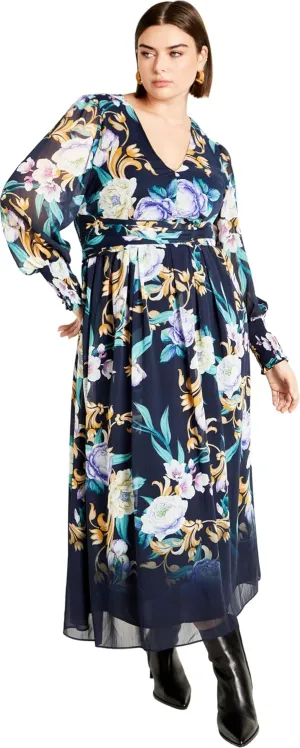 City Chic Women's Plus Size Selena Print Maxi Dress