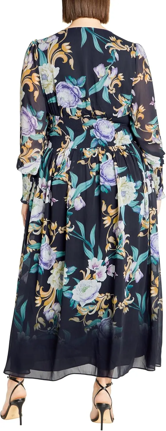 City Chic Women's Plus Size Selena Print Maxi Dress