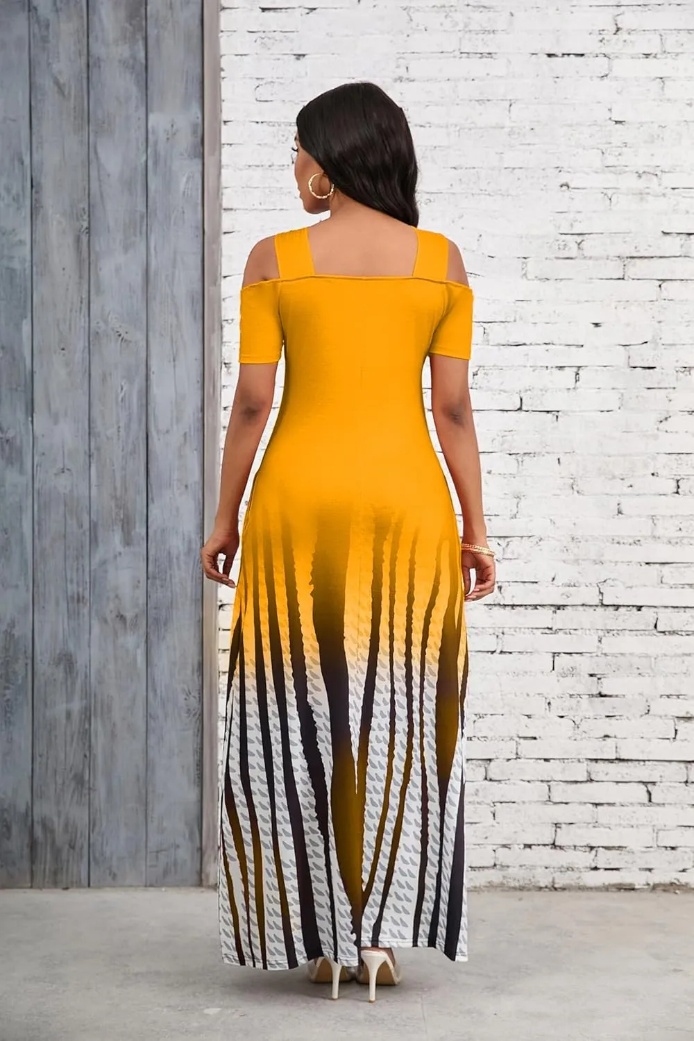 DeftSharp Sexy Stylish Graceful Beach Parties Summer Dresses Print Loose-Fit Cross-Strap Women Dress