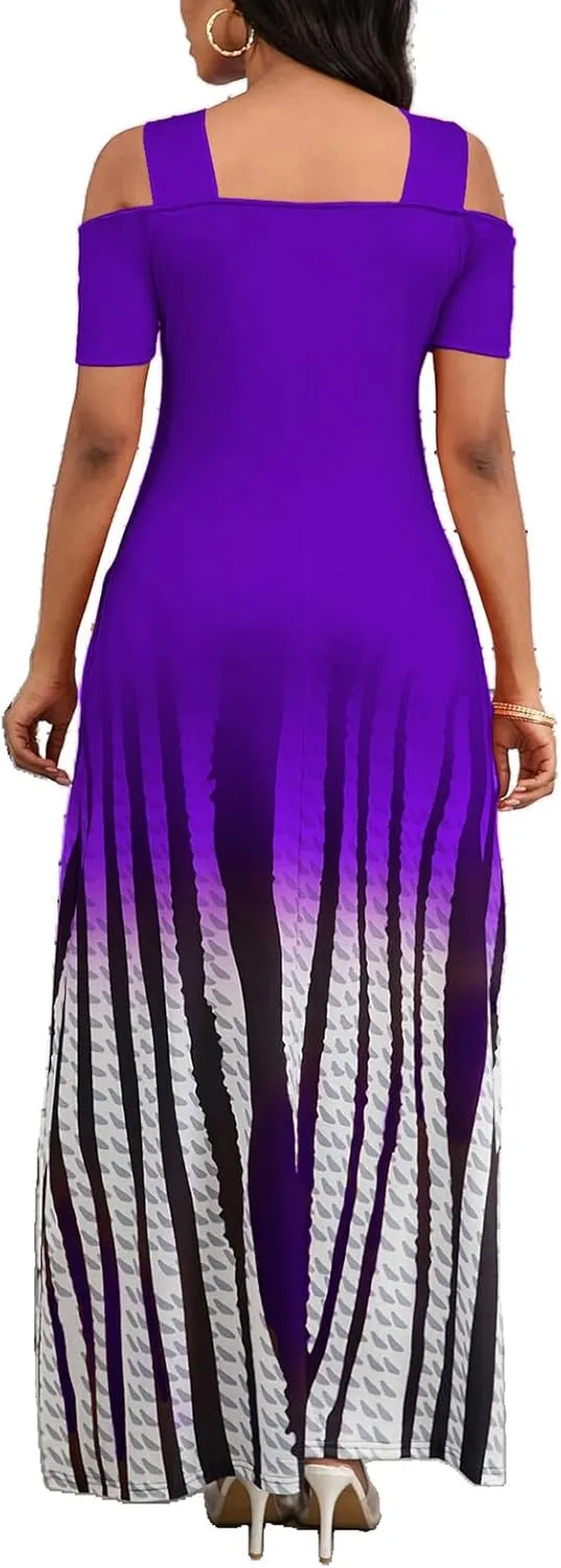 DeftSharp Sexy Stylish Graceful Beach Parties Summer Dresses Print Loose-Fit Cross-Strap Women Dress