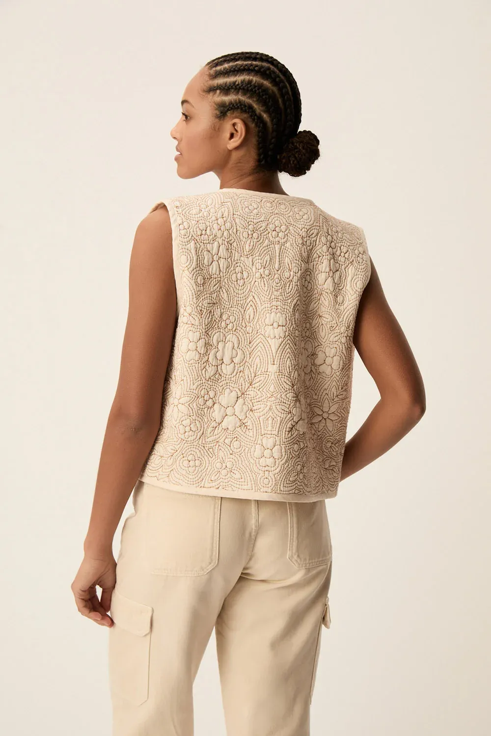 Des Petits Hauts Ricci Cream Vest