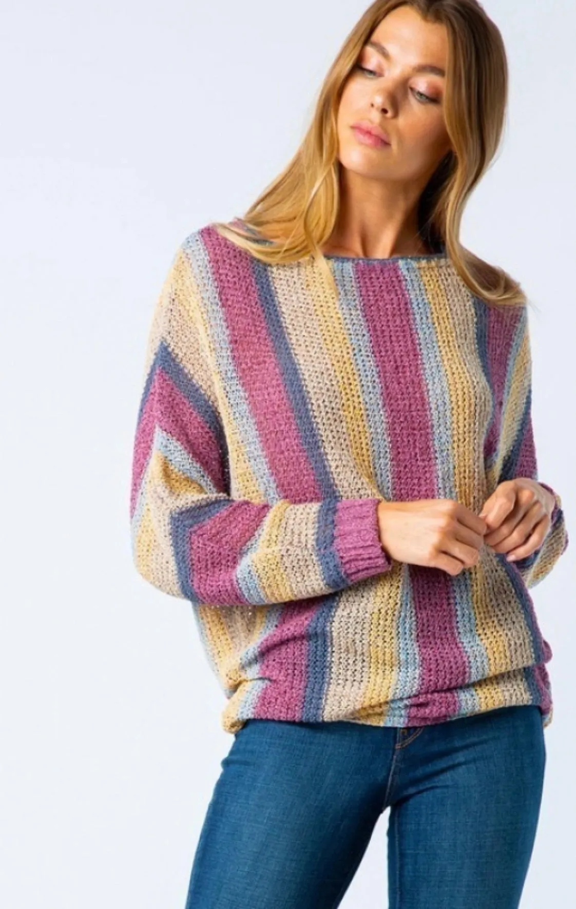 Dolman Striped Sweater