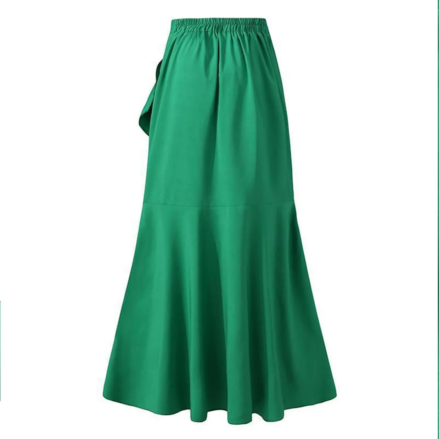 Elegant Ruffle Skirts for Women Irregular Hem Maxi Skirts Ladies Dressy Business Casual Skirt Work Outfits
