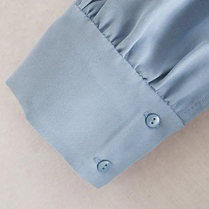 Elegant Women Solid Shirt Dress Female Turn