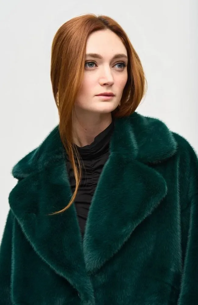 Faux Fur Straight Coat