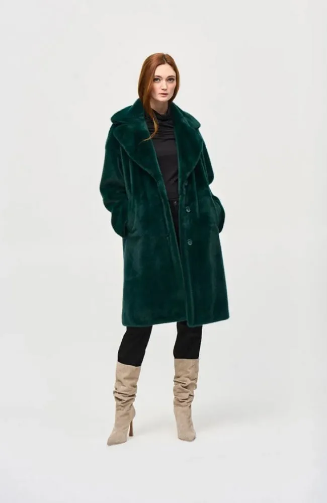 Faux Fur Straight Coat