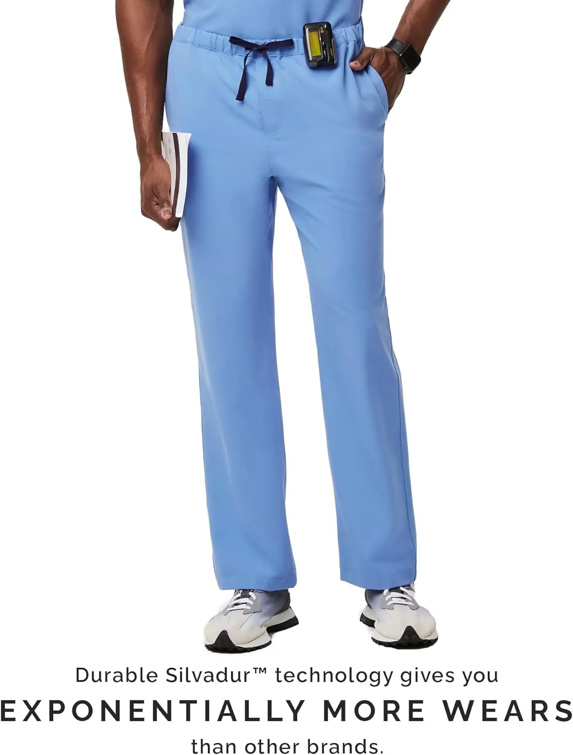 FIGS Pisco Basic Scrub Pants for Men  Structured Fit, Straight Leg, 4 Pockets, Anti-Wrinkle Mens Scrub Pants