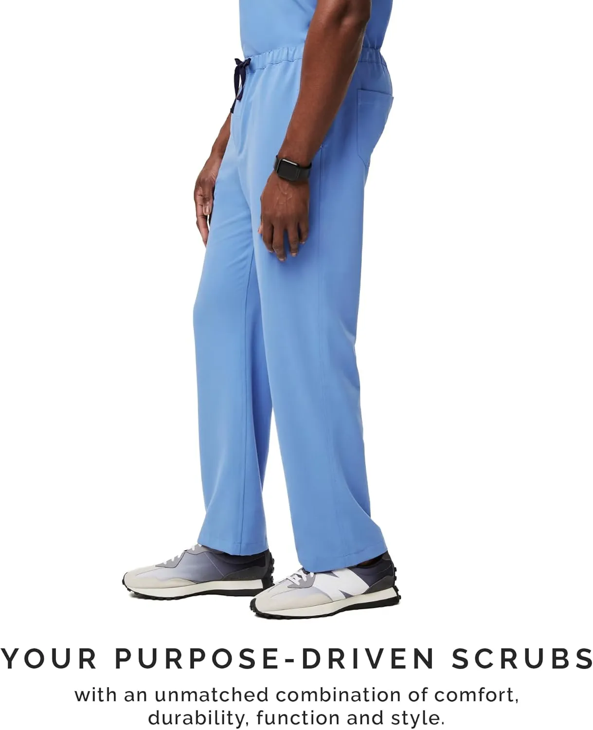 FIGS Pisco Basic Scrub Pants for Men  Structured Fit, Straight Leg, 4 Pockets, Anti-Wrinkle Mens Scrub Pants