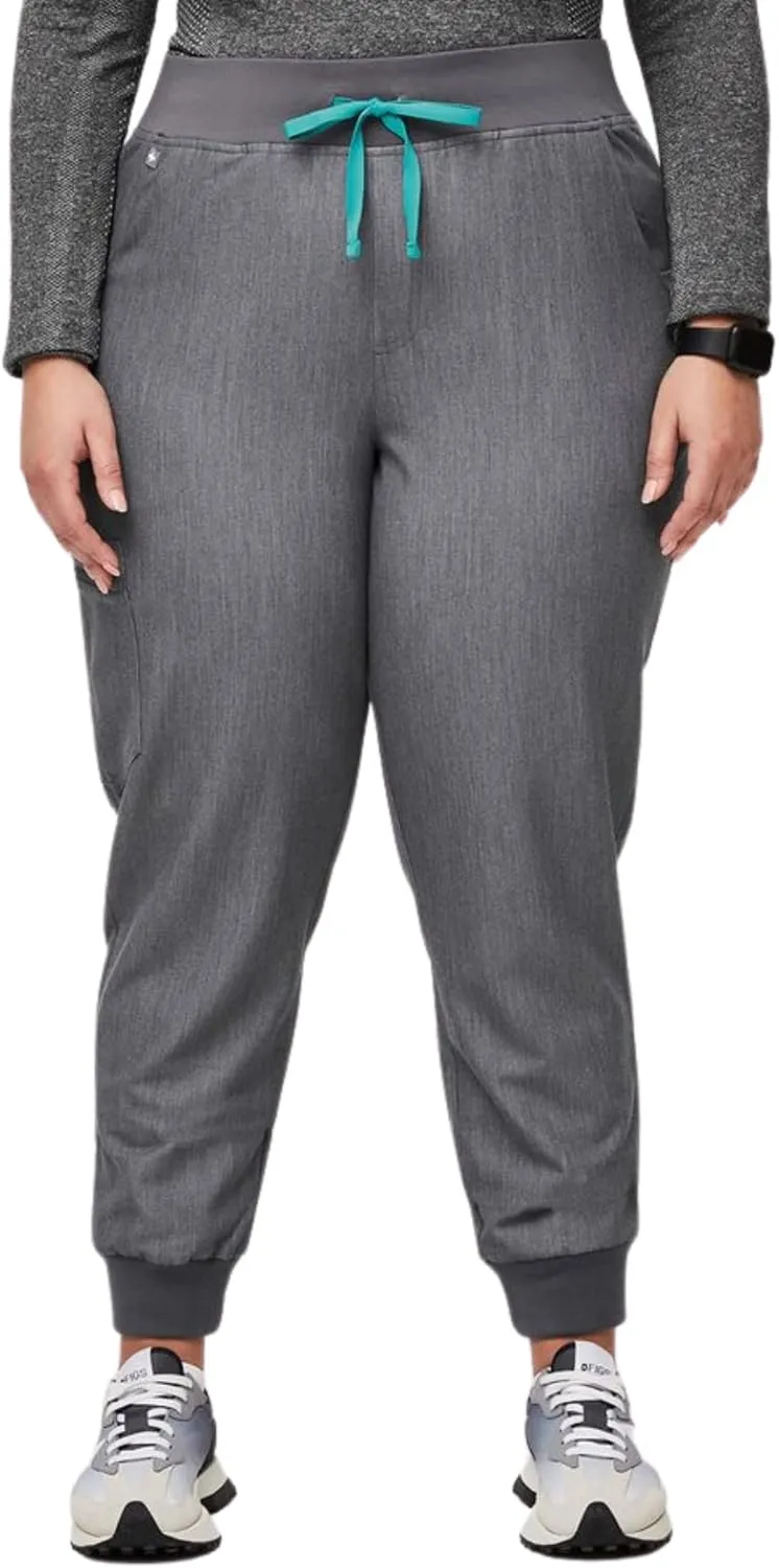 FIGS Zamora High Waisted Jogger Style Scrub Pants for Women  Slim Fit, 6 Pockets, High Rise Yoga Waistband Women Scrub Pants