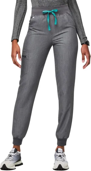 FIGS Zamora High Waisted Jogger Style Scrub Pants for Women  Slim Fit, 6 Pockets, High Rise Yoga Waistband Women Scrub Pants