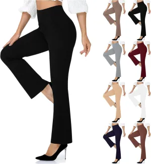 Flare Yoga Pants for Women Dressy Pants Business Casual Pants Work Office Pants High Waist Athletic Workout Leggings