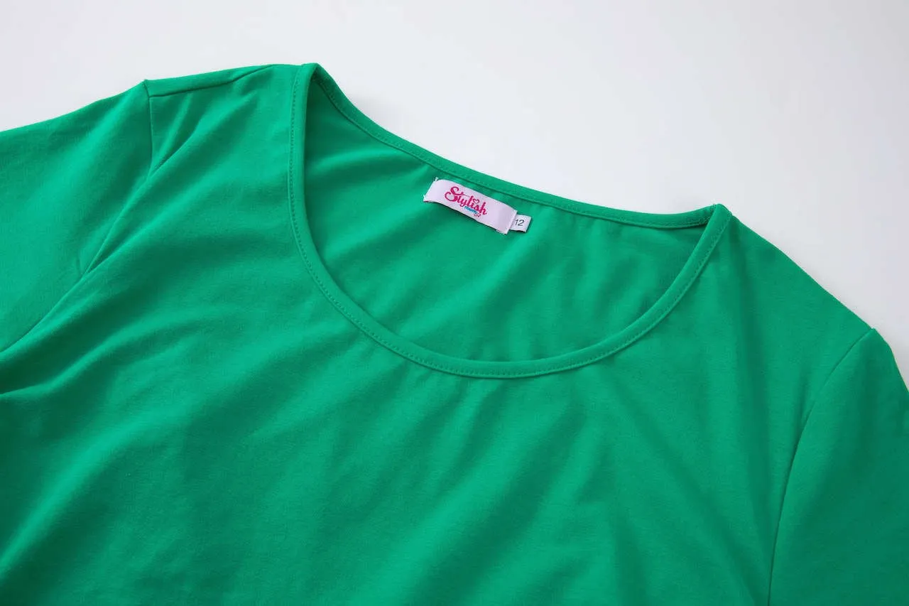 Gemma Green Breastfeeding Skater Dress