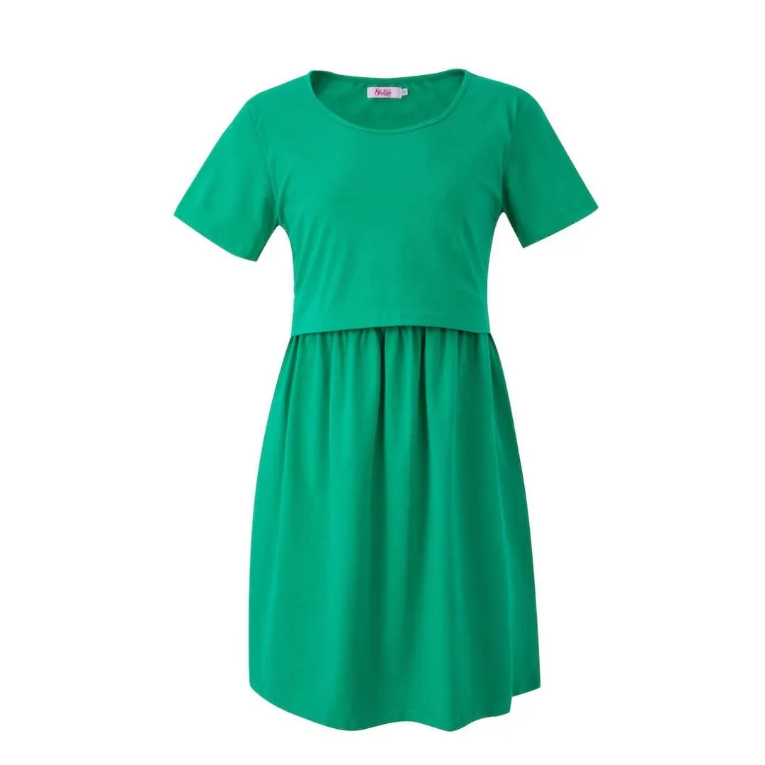 Gemma Green Breastfeeding Skater Dress