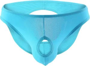 GIERIDUC Men's Sexy Fishnet See Through Underwear Organic Cotton Underwear Men Sissy Pouch Panties Men Men's Underwear Cotton