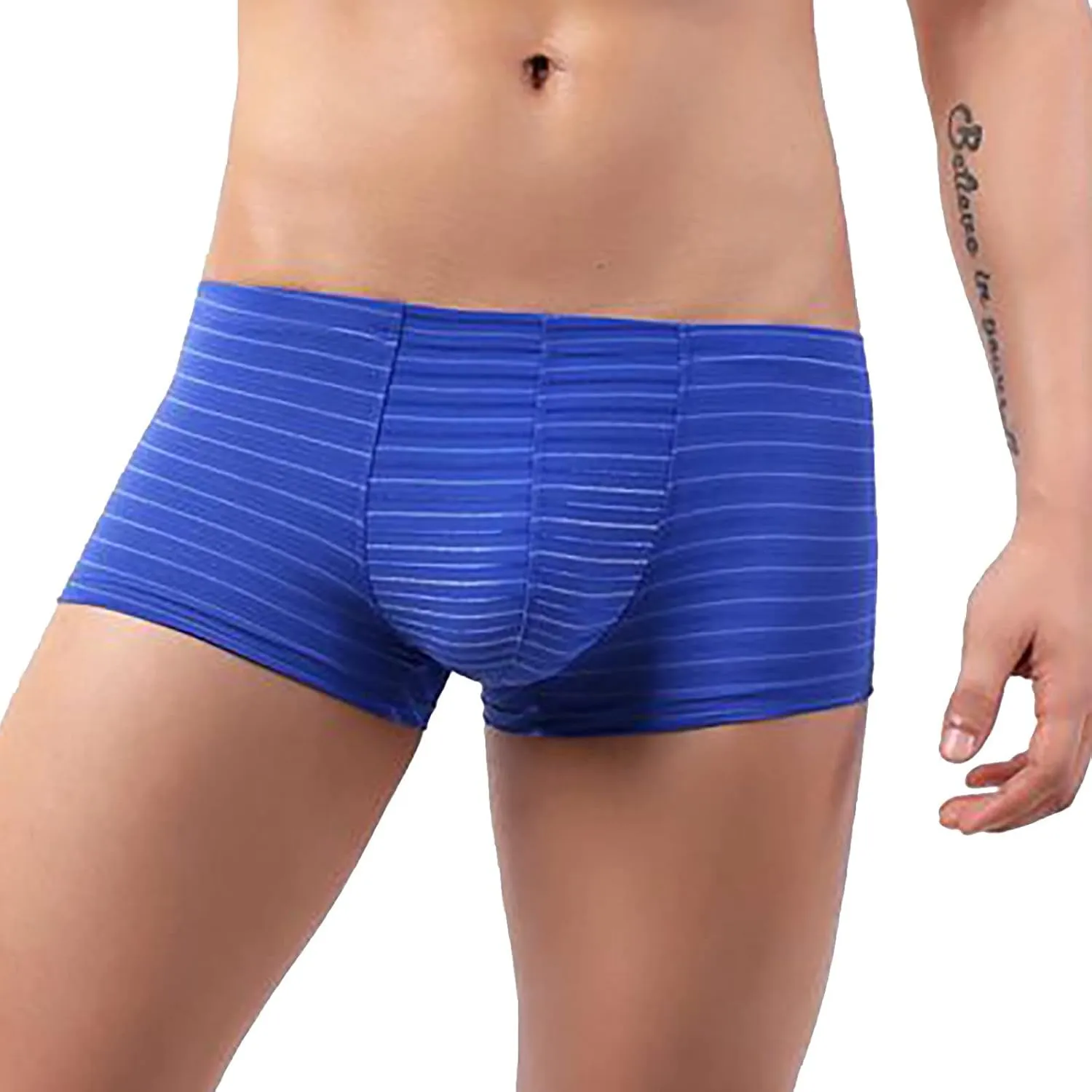 GIERIDUC Mens Underwear with Pouch Boxer Briefs Best Long Underwear for Men Mens Bulge Enhancer Insert Camouflage Underwear