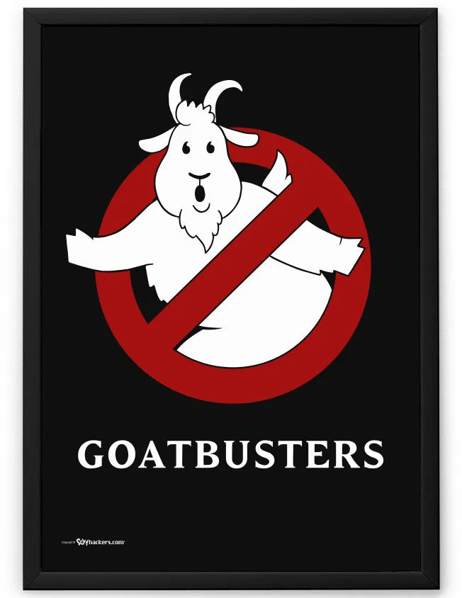 Goatbusters Ghostbusters Logo Parody Poster