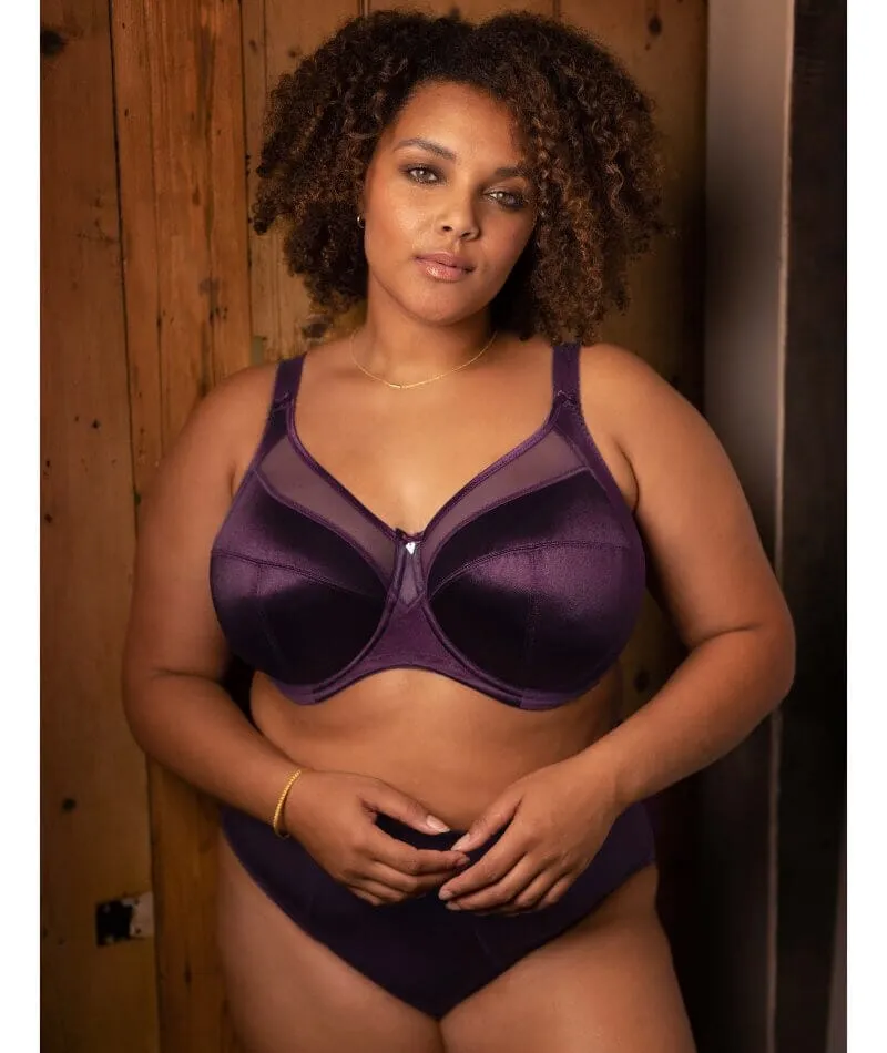 Goddess Keira Underwired Banded Bra - Blackberry