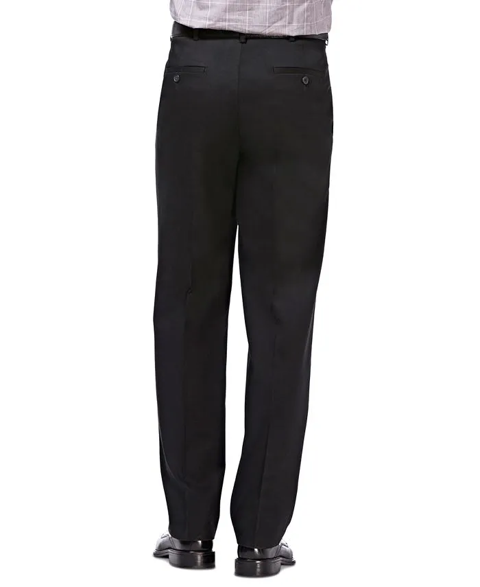 Haggar Men's Classic Fit No Iron Khaki Dress Pants Black 40 x 30
